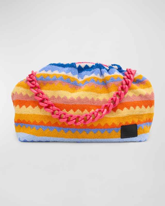 Medium Zigzag Terry Cloth Clutch Bag